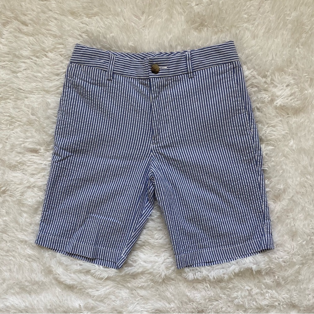 Polo Ralph Lauren boys shorts size 8 seersucker blue and white